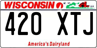 WI license plate 420XTJ