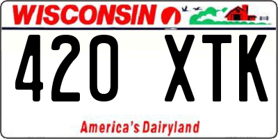 WI license plate 420XTK