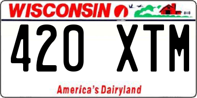 WI license plate 420XTM