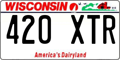 WI license plate 420XTR