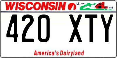 WI license plate 420XTY