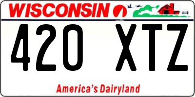 WI license plate 420XTZ
