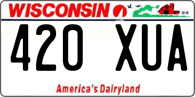 WI license plate 420XUA