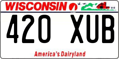 WI license plate 420XUB