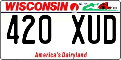 WI license plate 420XUD