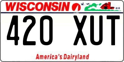 WI license plate 420XUT