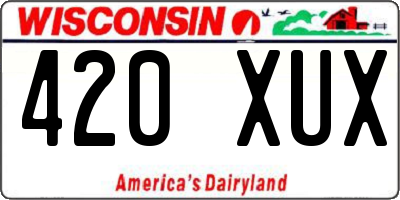 WI license plate 420XUX