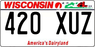 WI license plate 420XUZ