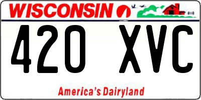 WI license plate 420XVC