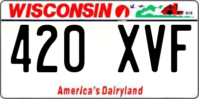 WI license plate 420XVF