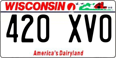 WI license plate 420XVO