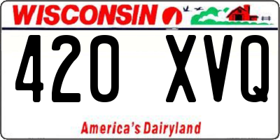WI license plate 420XVQ