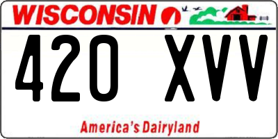 WI license plate 420XVV