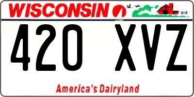 WI license plate 420XVZ