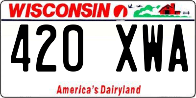 WI license plate 420XWA