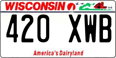 WI license plate 420XWB