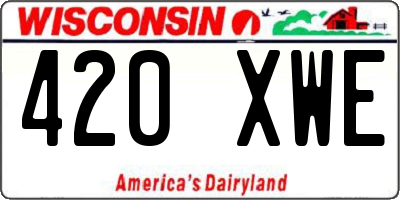 WI license plate 420XWE