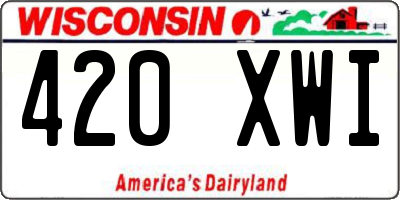 WI license plate 420XWI