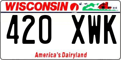 WI license plate 420XWK