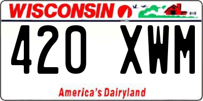 WI license plate 420XWM