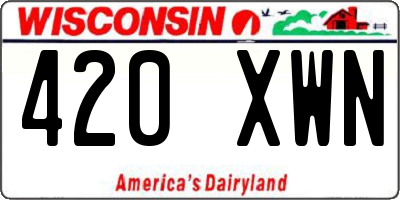 WI license plate 420XWN