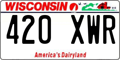 WI license plate 420XWR