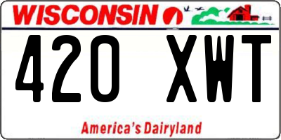 WI license plate 420XWT