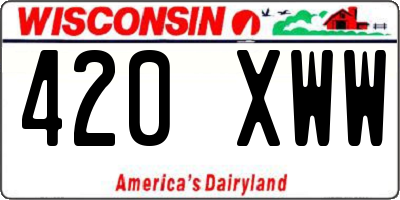 WI license plate 420XWW