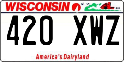 WI license plate 420XWZ