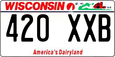 WI license plate 420XXB