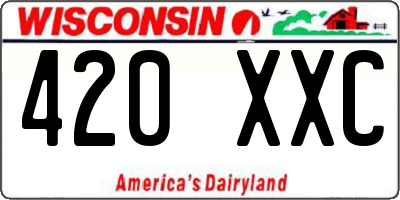 WI license plate 420XXC
