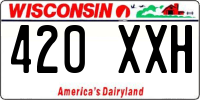 WI license plate 420XXH