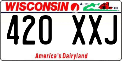 WI license plate 420XXJ