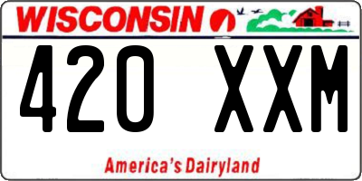 WI license plate 420XXM