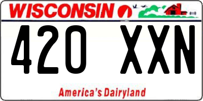 WI license plate 420XXN