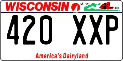 WI license plate 420XXP