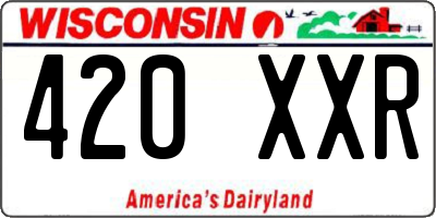 WI license plate 420XXR