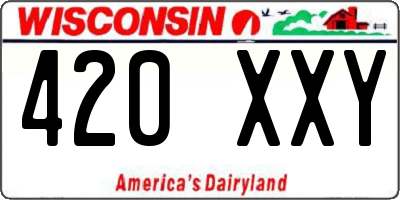WI license plate 420XXY