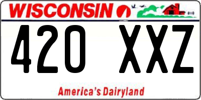 WI license plate 420XXZ
