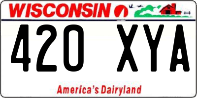 WI license plate 420XYA