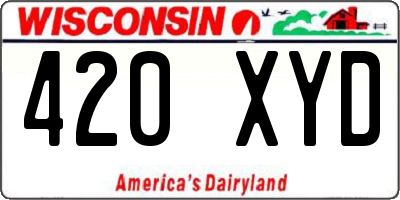 WI license plate 420XYD