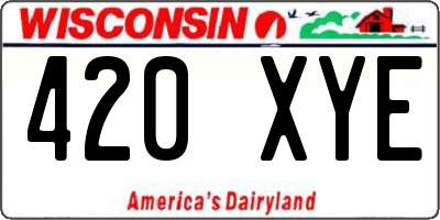 WI license plate 420XYE