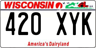 WI license plate 420XYK