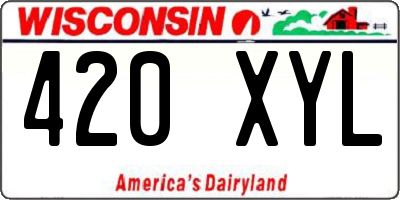 WI license plate 420XYL