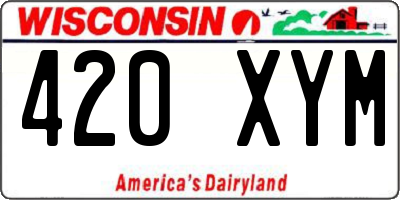 WI license plate 420XYM