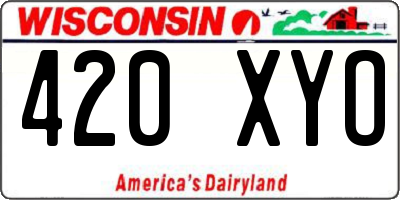 WI license plate 420XYO