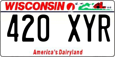 WI license plate 420XYR