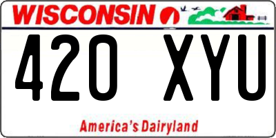 WI license plate 420XYU