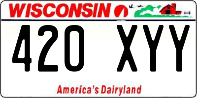 WI license plate 420XYY