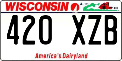 WI license plate 420XZB